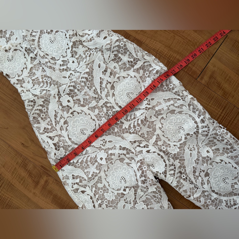 Brand New Stone Cold Fox Lola White Lace Backless One Piece Jumpsuit - Picture 13 of 16